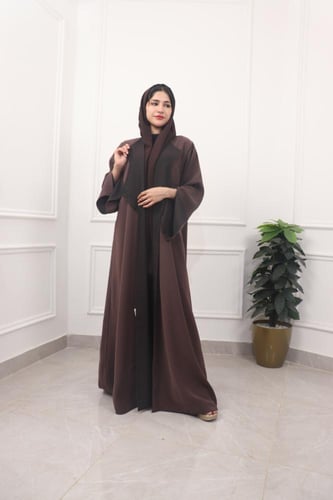 عباية دبل فيس بني