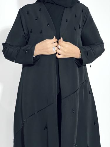 عباية سوداء كريب باربي