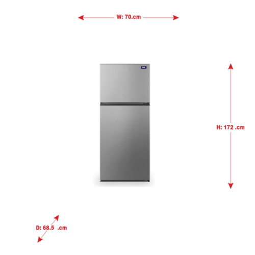 ثلاجة هاس بابين 16.4 قدم – فضي HRK122S
