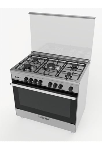 جليم غاز فرن غاز 90*60 سم، 5 شعلات، امان كامل، مع...