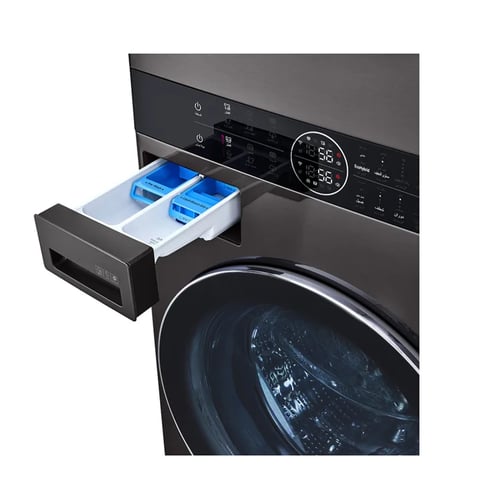 إل جي غسالة ونشافة دورين ، وحدة واحدة مع لوحة تحكم...