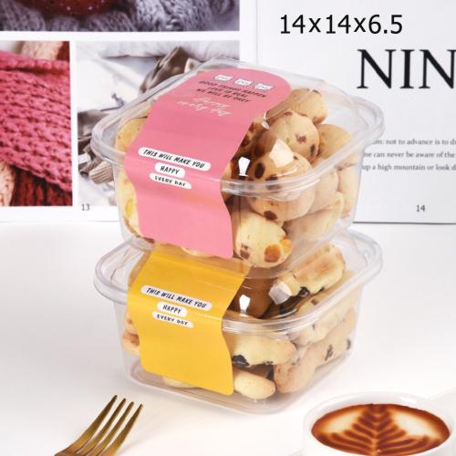 علب بلاستيك شفافه مربعه | 14 * 14 سم | ارتفاع 6.5...