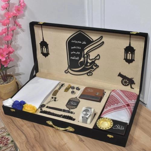 بوكس رجالي ملكي هدايا العيد قماش وشماغ مجموعة اكسس...