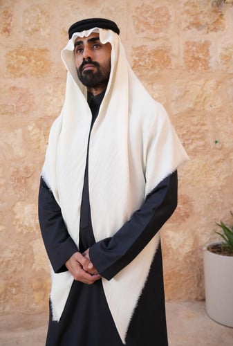 شال كشميري صوف سادة فاخر