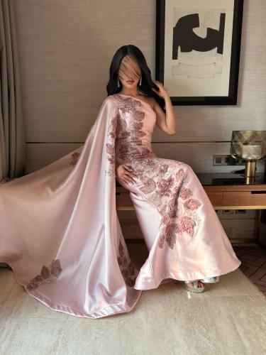 فستان سهره وردي فخم