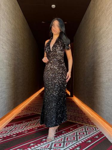 فستان سهرة ترتر فاخر كلاسيكي