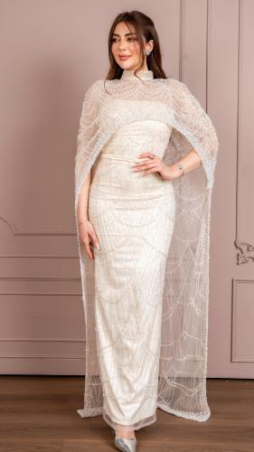 فستان سهرة قطعتين ملكي ثلاث الوان