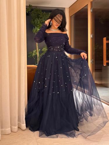 فستان سهرة“نايت ستار” – بريق السماء الكحلية