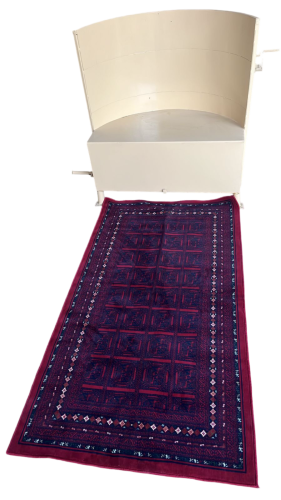 Altar with a tomorrow prayer rug, Imam's, my count...