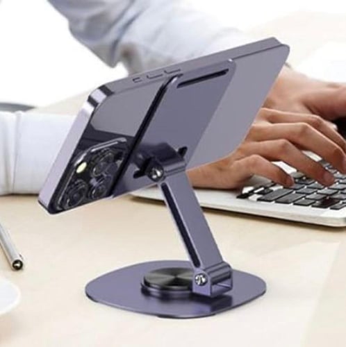 حامل جوال فولاذي قابل للطي للمكتب و المنزل