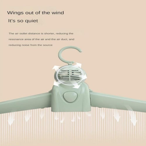 مجفف ملابس وأحذية محمول 2 في 1 أبيض.