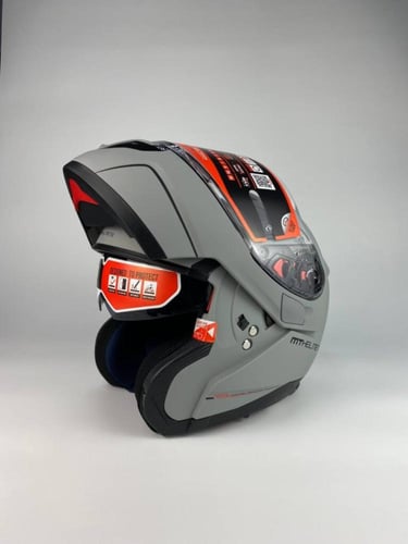 خوذة MT اوبن فيس رصاصي مط