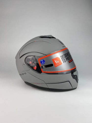 خوذة MT اوبن فيس رصاصي مط