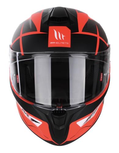 خوذة MT فل فيس برتقالي واسود