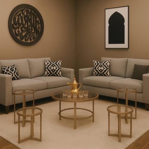 طقم طاولات قهوةوشاهي 5قطعة