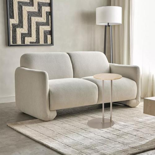 طاولة خدمة ترافنتينو بقاعدة حديد فضي