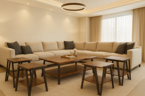 طقم طاولات قهوةوشاهي 5قطعة