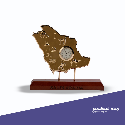 ساعة خريطة المملكة العربية السعودية