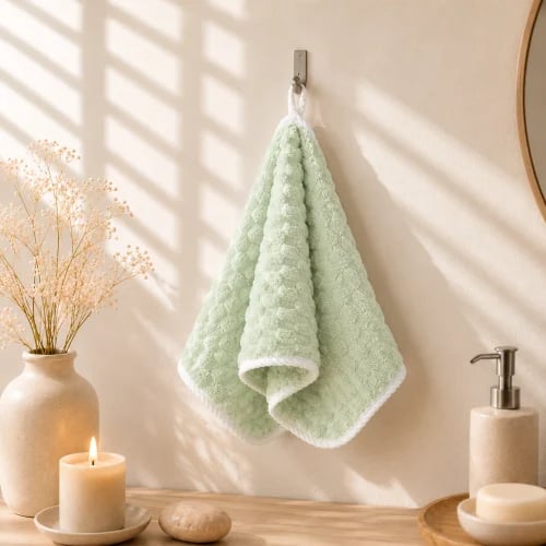 Cloudy face towel (green) from Robshi