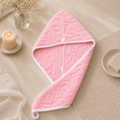 Cloudy hair towel (pink) from Robchi