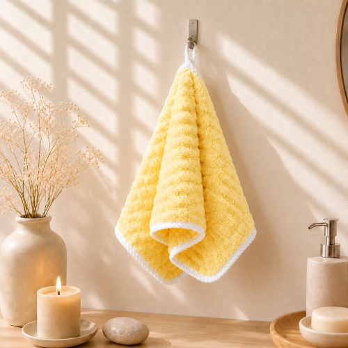 Cloudy face towel (yellow) from Robshi