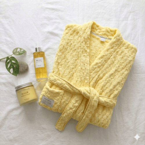 روب حمام سحابي (اصفر) نسائي فقط من روبشي