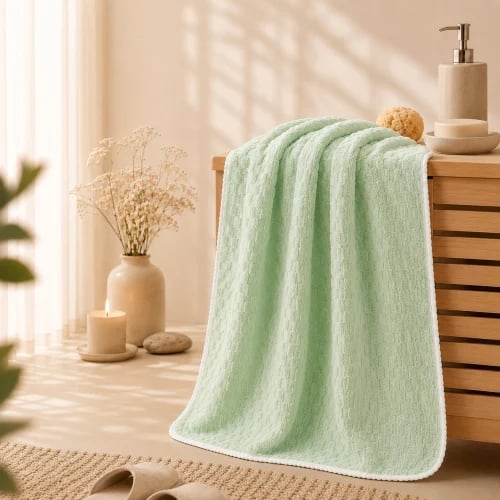 Bathroom towel cloud-like (green) from Robshi