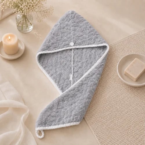 Cloudy hair towel (gray) from Robchi