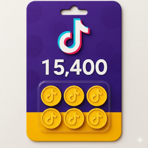 شحن تيك توك 15,400 عملة