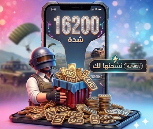 شدات ببجي 16200 شدة