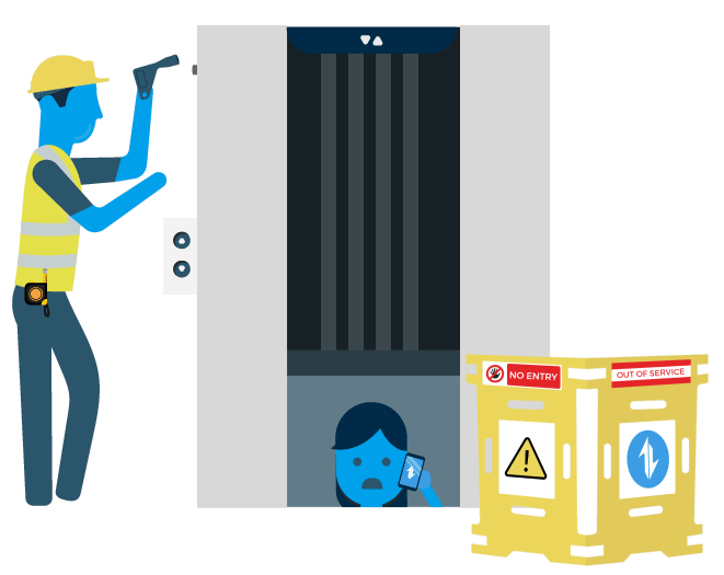خدمة اصلاح المصعد لمرة واحدة