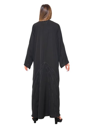 عباية حرير الفاحم بخرز يدوي 1096401