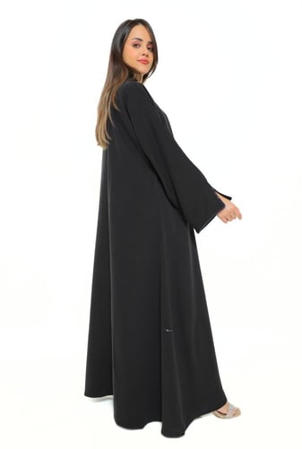 عباية كلوش بشريط خرز يدوي من الامام 1206001