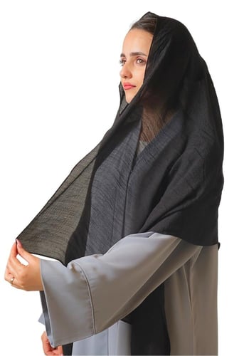 طرحة لينن اسود 128201