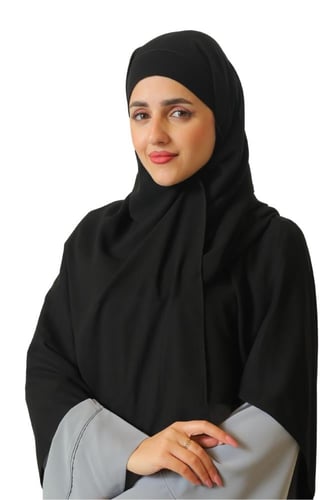 طرحة سادة بربطة اسود 1261