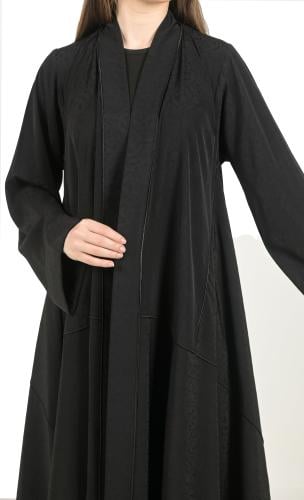 عباية لف بنقشة جاكار ناعمة بياقة شال طويلة 1373601