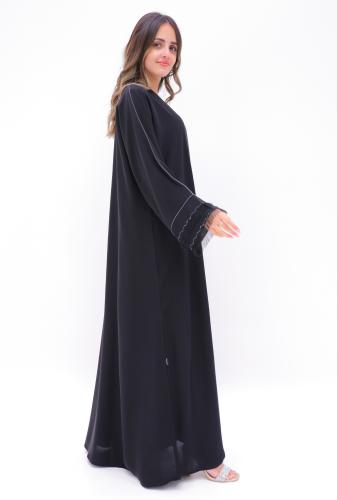 عباية حرير بكم كرستال 1125101