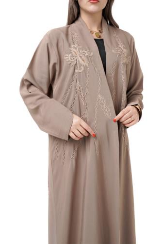 عباية لف مطرزة بالخياطة والكريستال 1255320