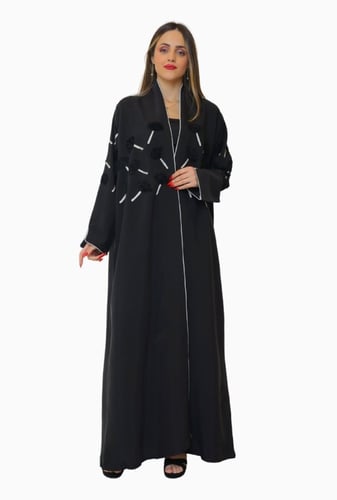 عباية كريب مغسول مطرزة 1116501