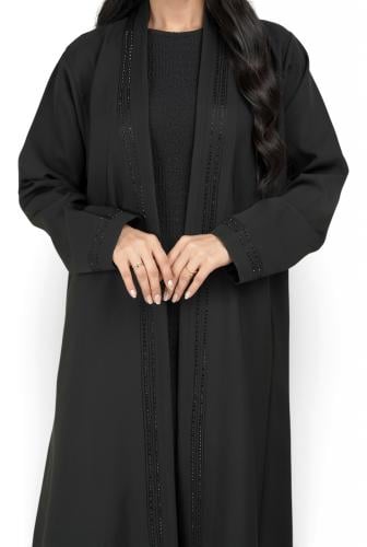 عباية لف بتطريز عامودي أنيق 1314501