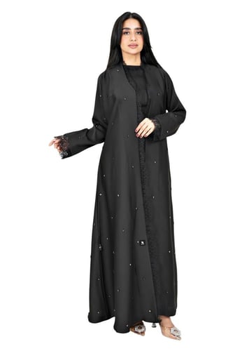 عباية لف دانتيل بتطريز منثور 1274601