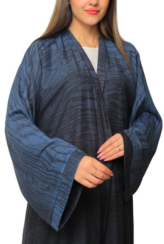 عباية حرير بارد صيفي دبل فيس مموج 1148419