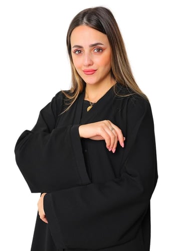 عباية كريب ملكي مقلم 104601