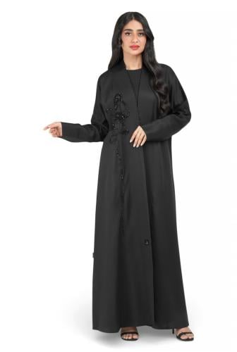 عباية لف بتطريز جانبي 1263001