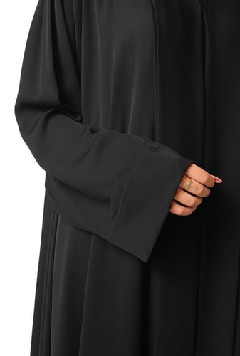 عباية الحرير الفاحم كلوش 100601