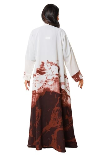 عباية لف ليينن مموج بلون العودي 1167020