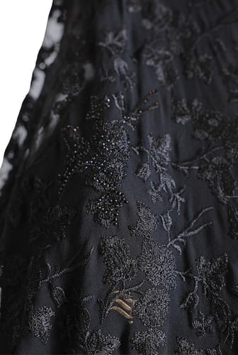 طرحة مطرزة اسود بكرستال 147101