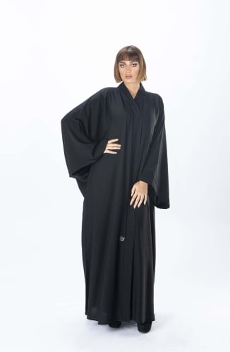 عباية سادة حرير لازوردي 100201