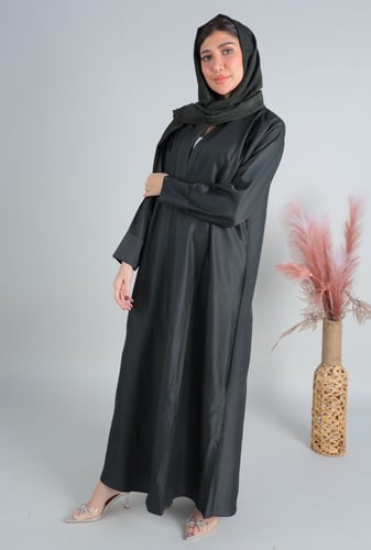 عباية زيتي مزخرف بخيوط من نفس الون 1093007