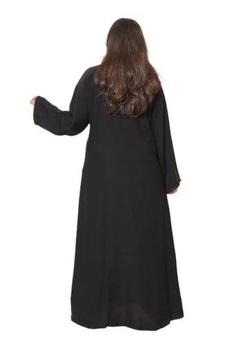 عباية مزينة بتطريز اسود 1013201